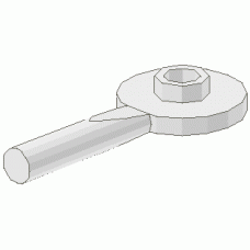 Part 3900 White Minifig, Utensil Signal Paddle